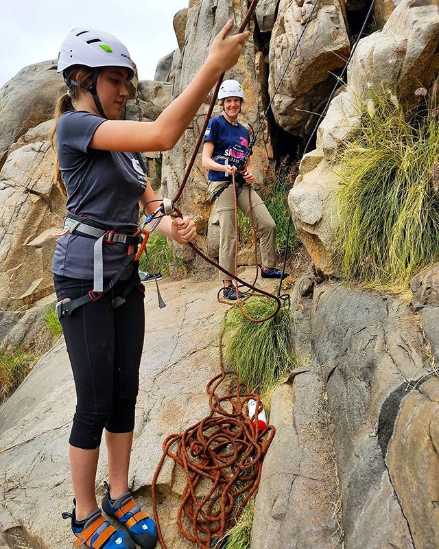 Let's start them young! Here is Lexi learning how to use a top rope  setup belaying her sister. It is amazing how empowering a simple and yet highly responsible task can be. We surely had a a lot of challenges to tackle and were rewarded by great views. Thanks for coming out.