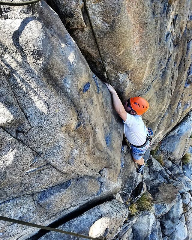 Great weekend out on our local rocks. These high school grad kids were working it hard and learned some useful crack climbing techniques. Stick your hand in - thumb down and up. It was easier said than done. Our smooth Mission Gorge granite certainly helped with pain management. Good job guys