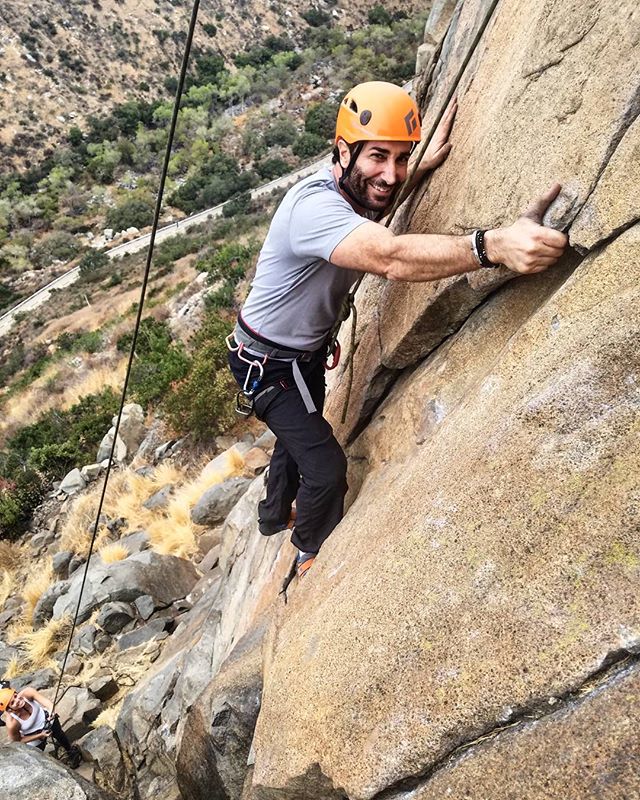 Good grip makes happy! Ken is crushing it on Mission Gorge's infamous test piece "the Ramp, 5.7" ;) Big smiles for the TRonsight