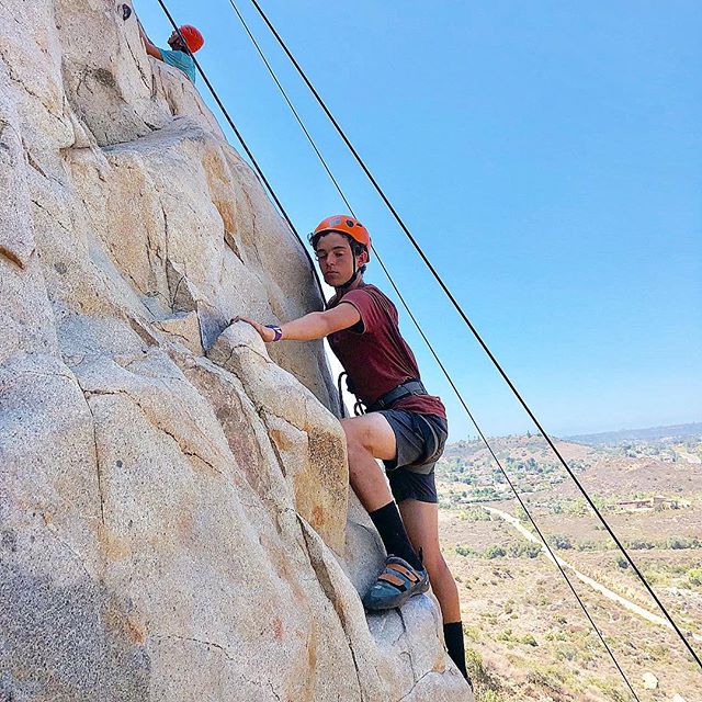 Every mountain top is within reach if you just keep climbing! We were so inspired by the courage and strength displayed by these amazing kids from Camp Stevens today! A big thanks to our Rock’n guides @the_cosmic_serpant & @c.w.norwood @sandiego.city #rockclimbing #adventure #nature #privateguiding #climbinglife #yayoutside @rockclimbing.loves